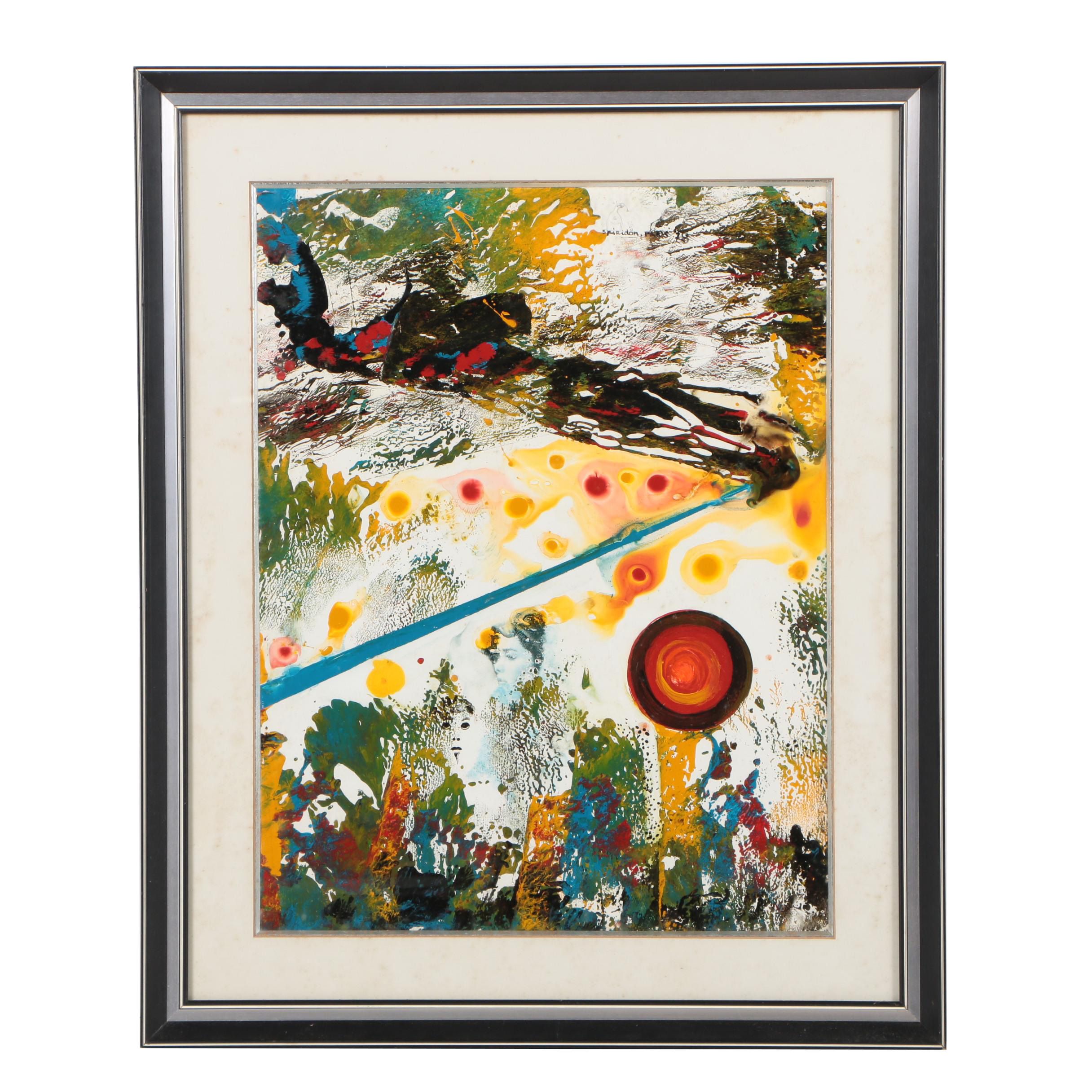 1978 François Mitic-Spiridon Mixed Media Painting