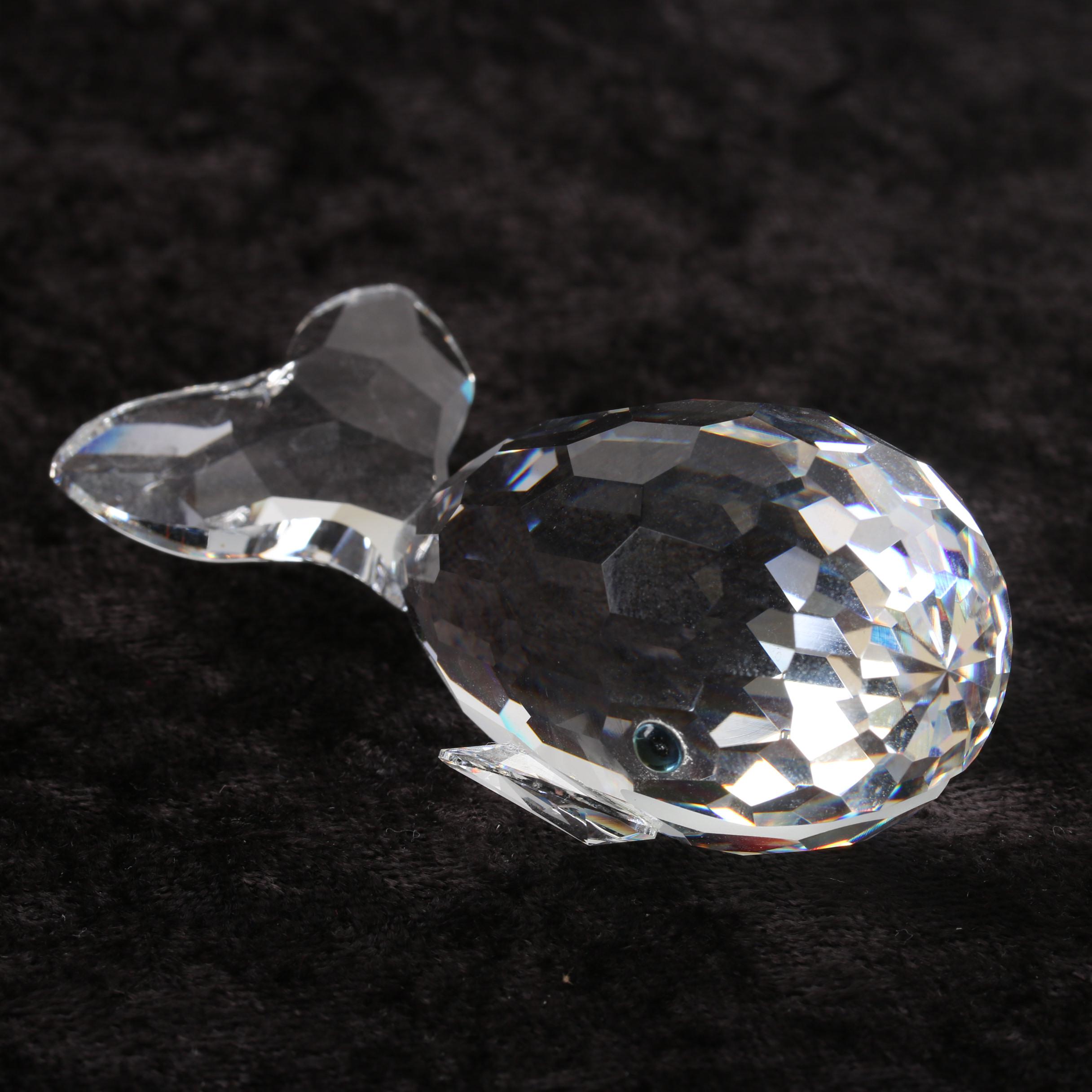 Swarovski Crystal Whale Figurine Designed by Michael Stamey