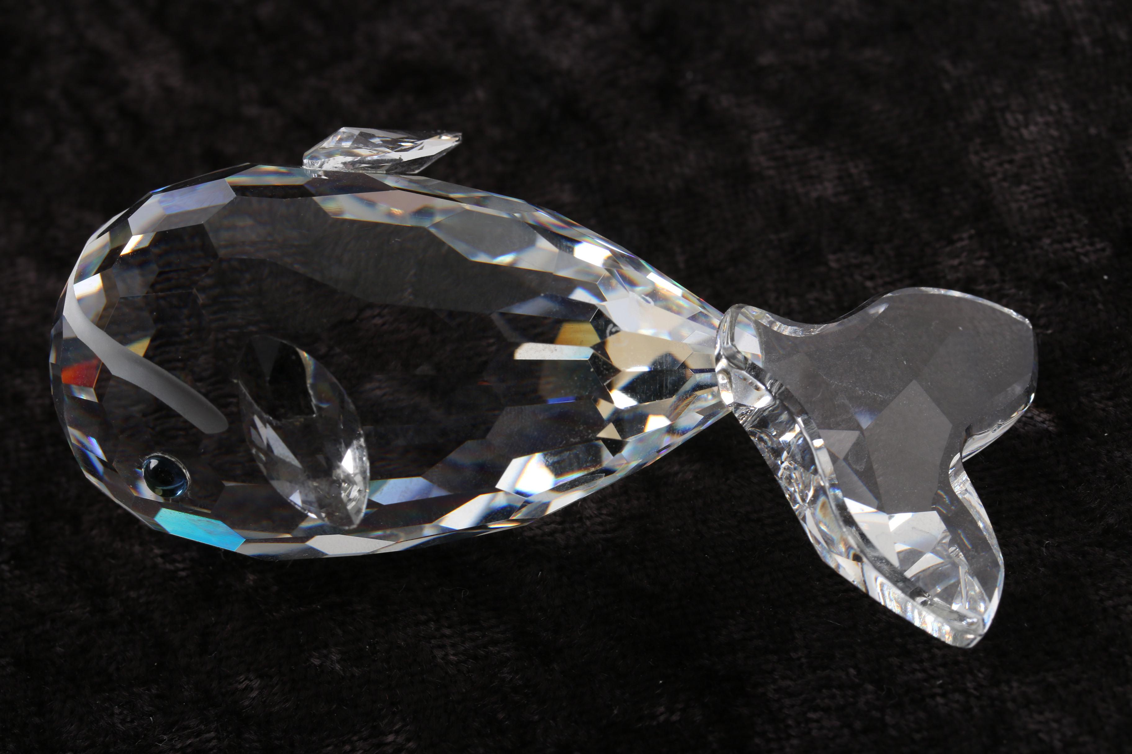 Swarovski Crystal Whale Figurine Designed by Michael Stamey