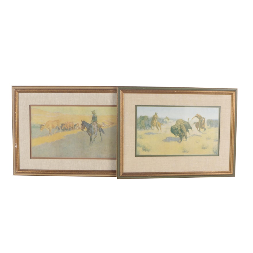 After Frederic Remington Offset Lithographs