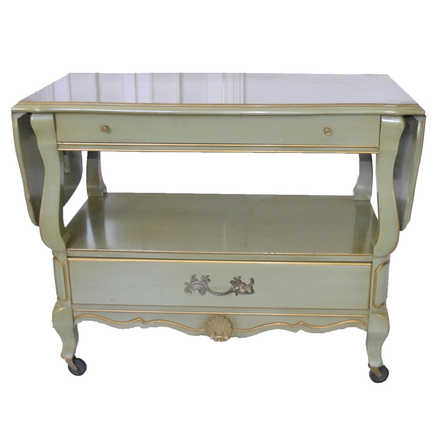 Green Painted French Provincial Style Server