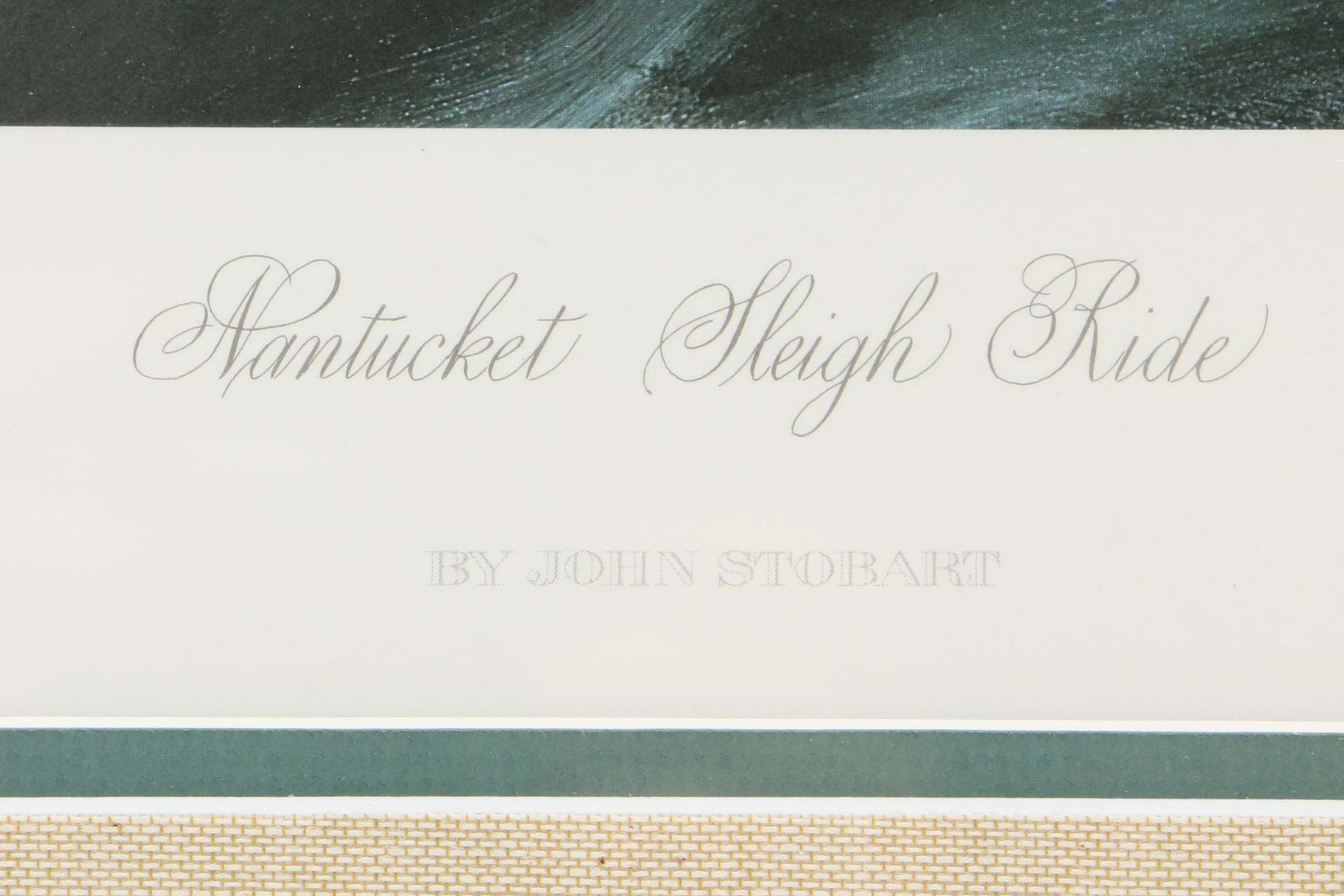 John Stobart Limited Edition Offset Lithograph "Nantucket Sleigh Ride"
