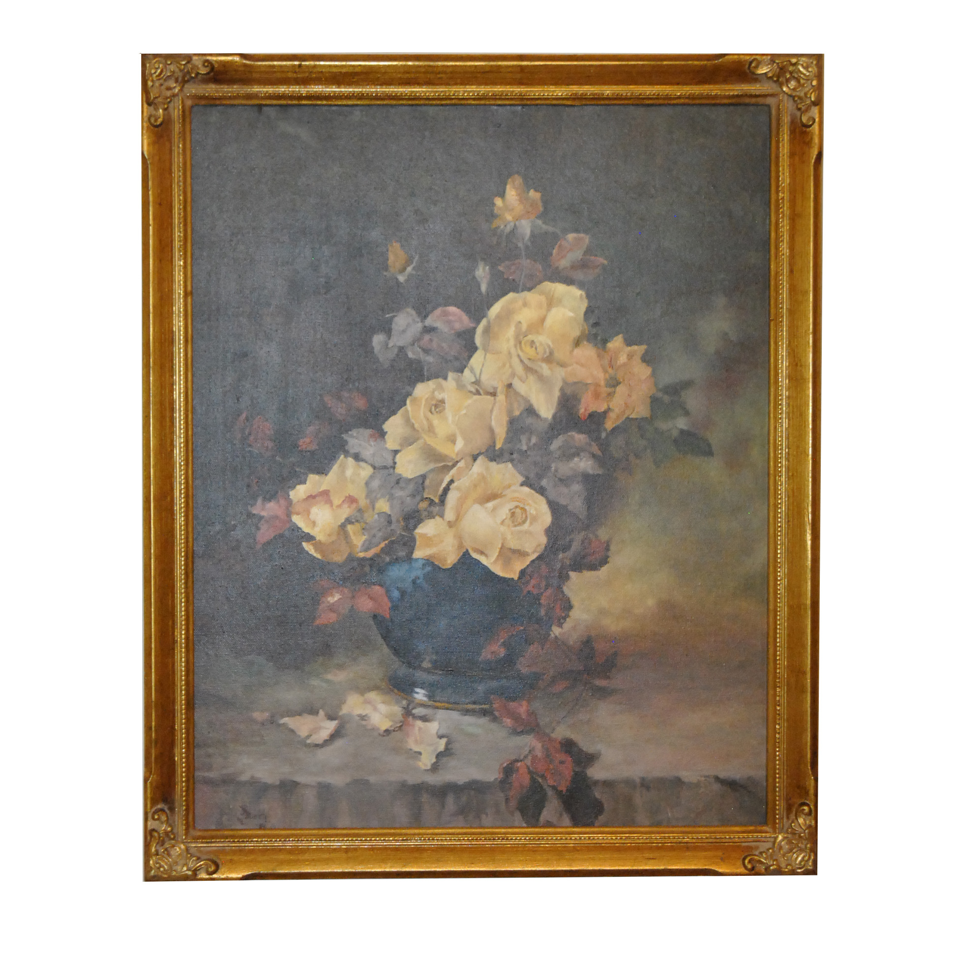 J. Burch 1985 Still Life Painting