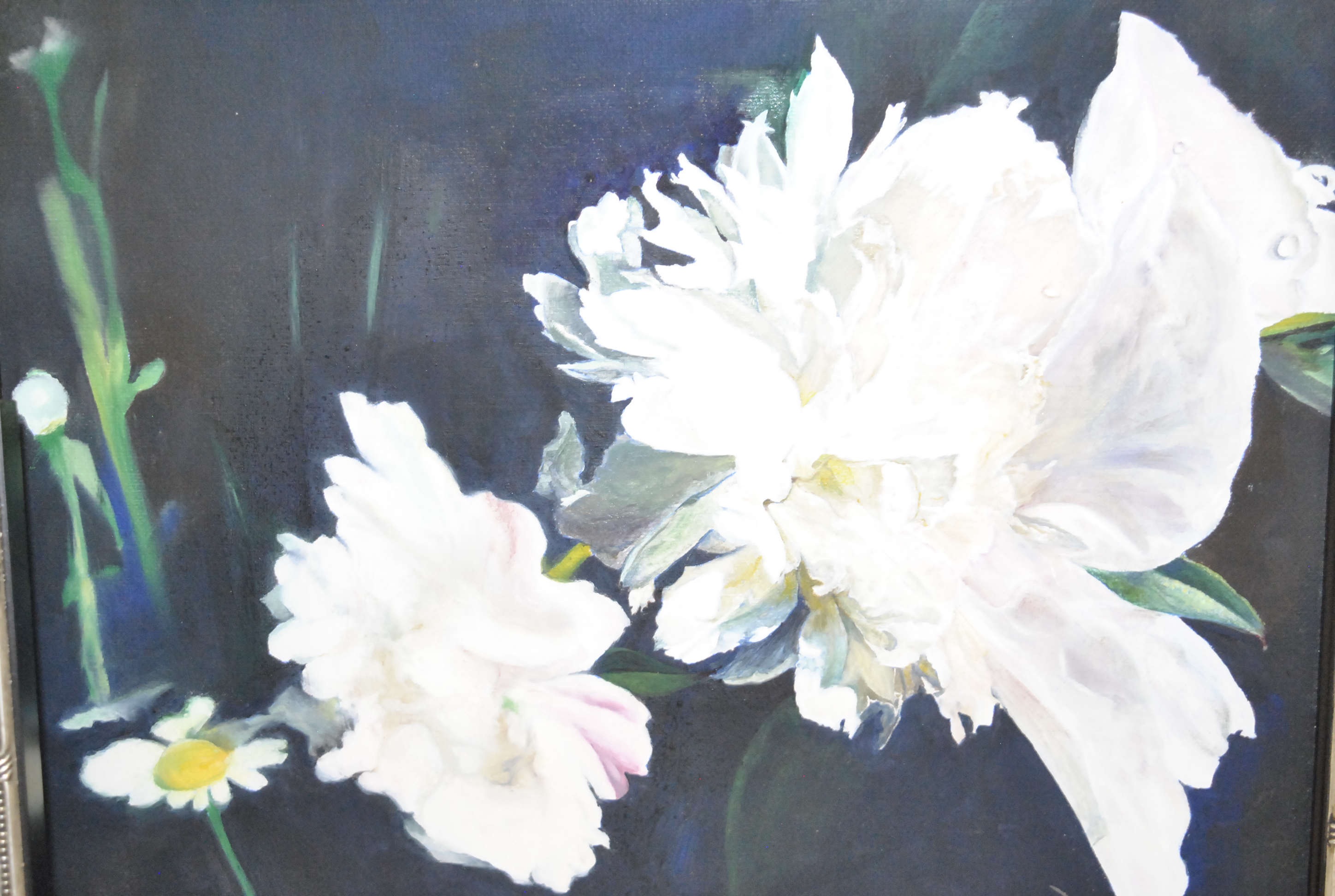 J. Burch Floral Acrylic Paintings