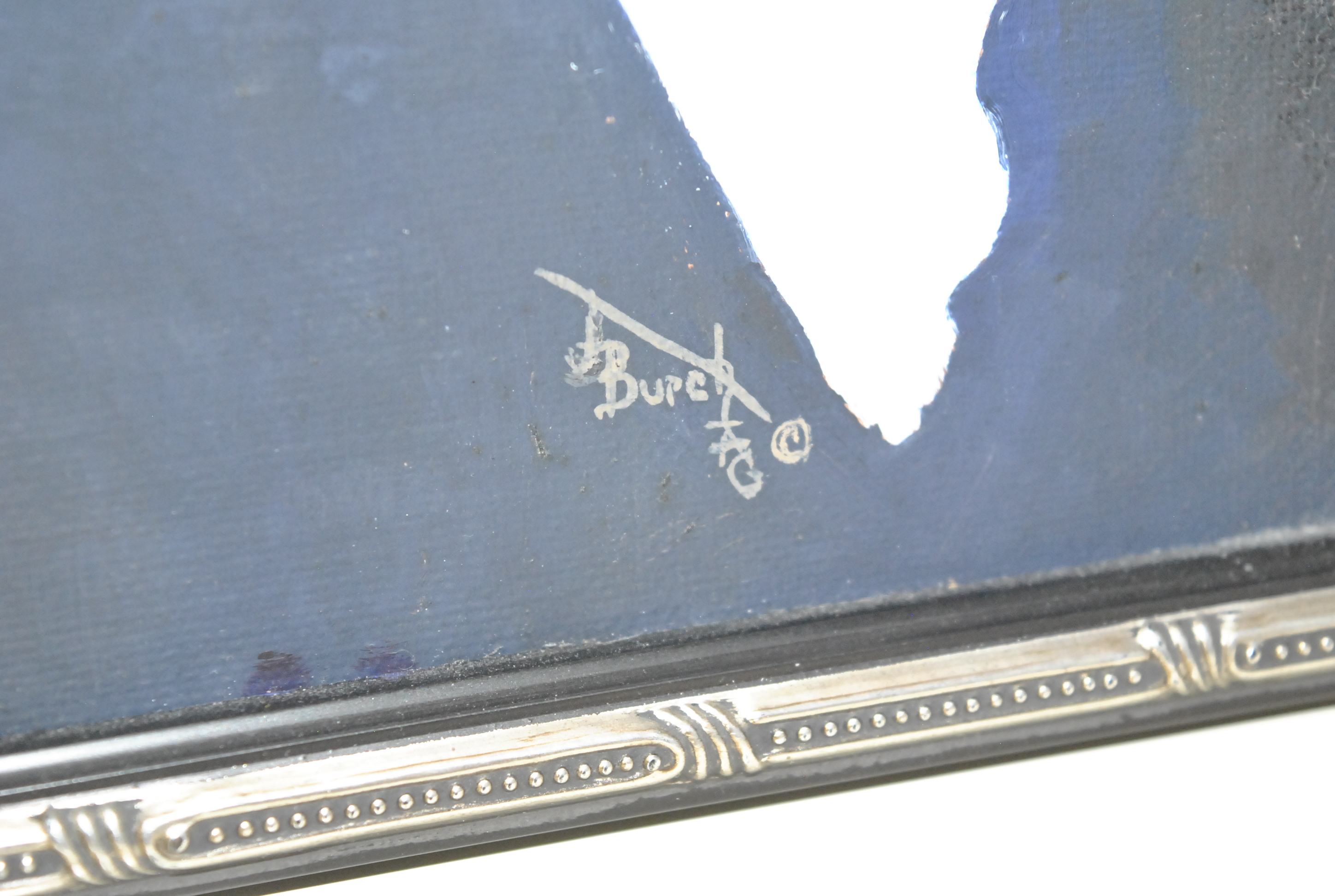 J. Burch Floral Acrylic Paintings