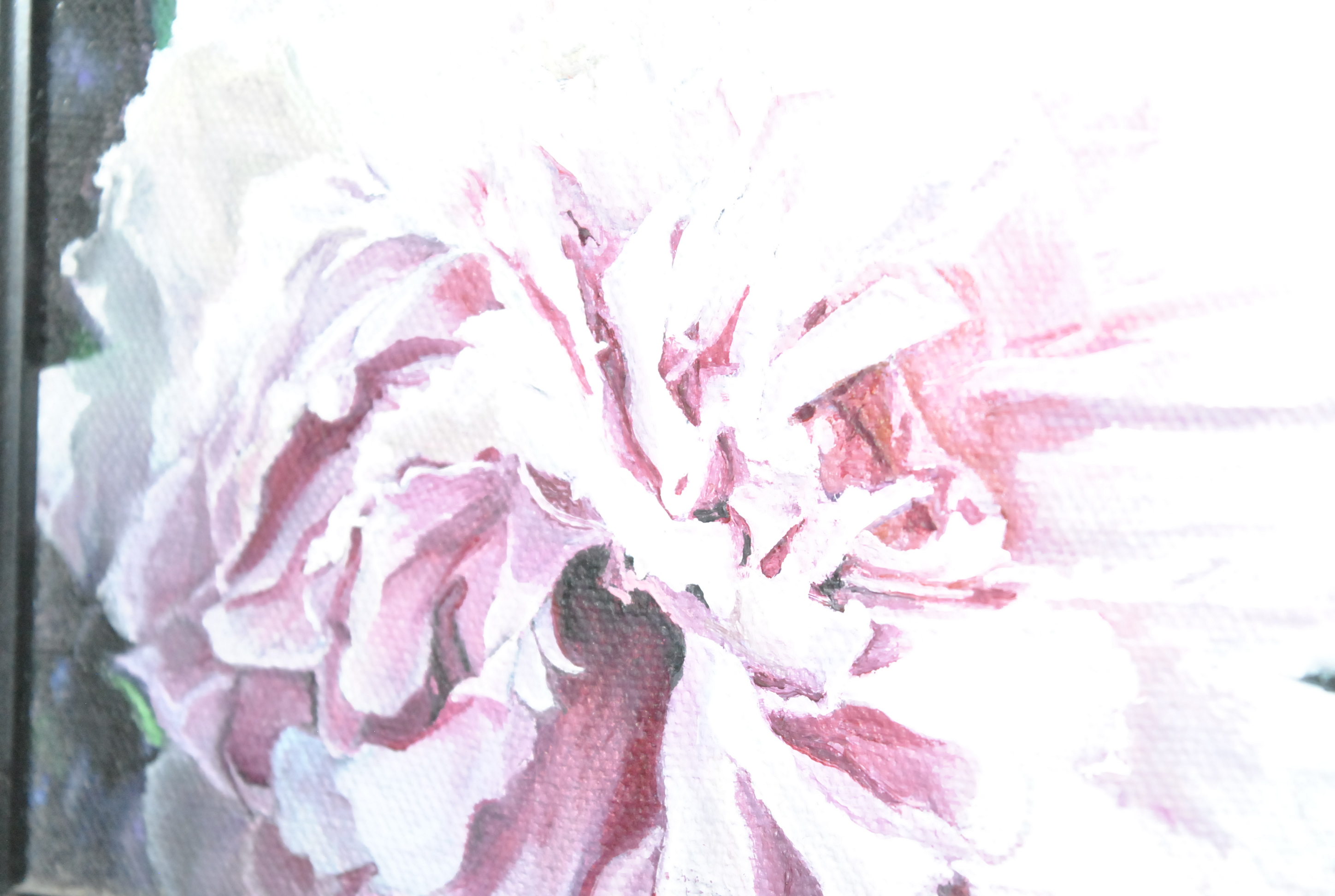 J. Burch Floral Acrylic Paintings