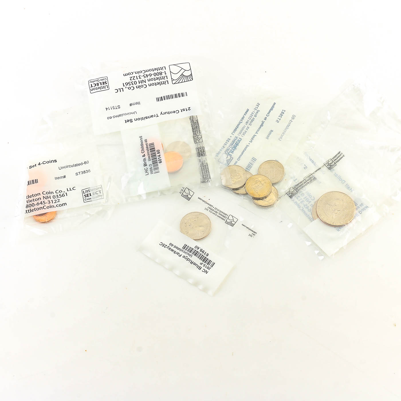 Assortment of Modern U.S. Coins in Littleton Coin Company Packets