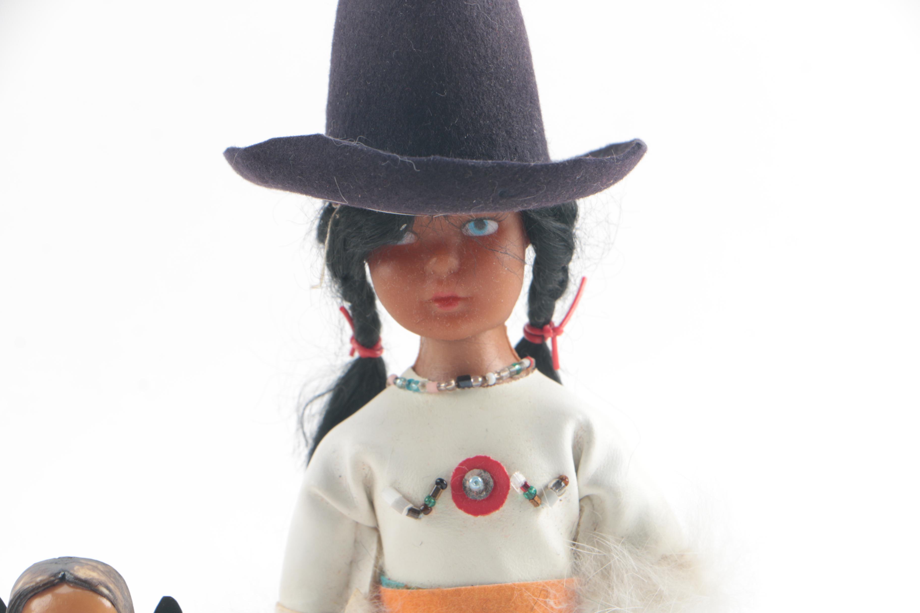 Vintage Native American Style Celluloid Dolls from the St. Labre Indian School