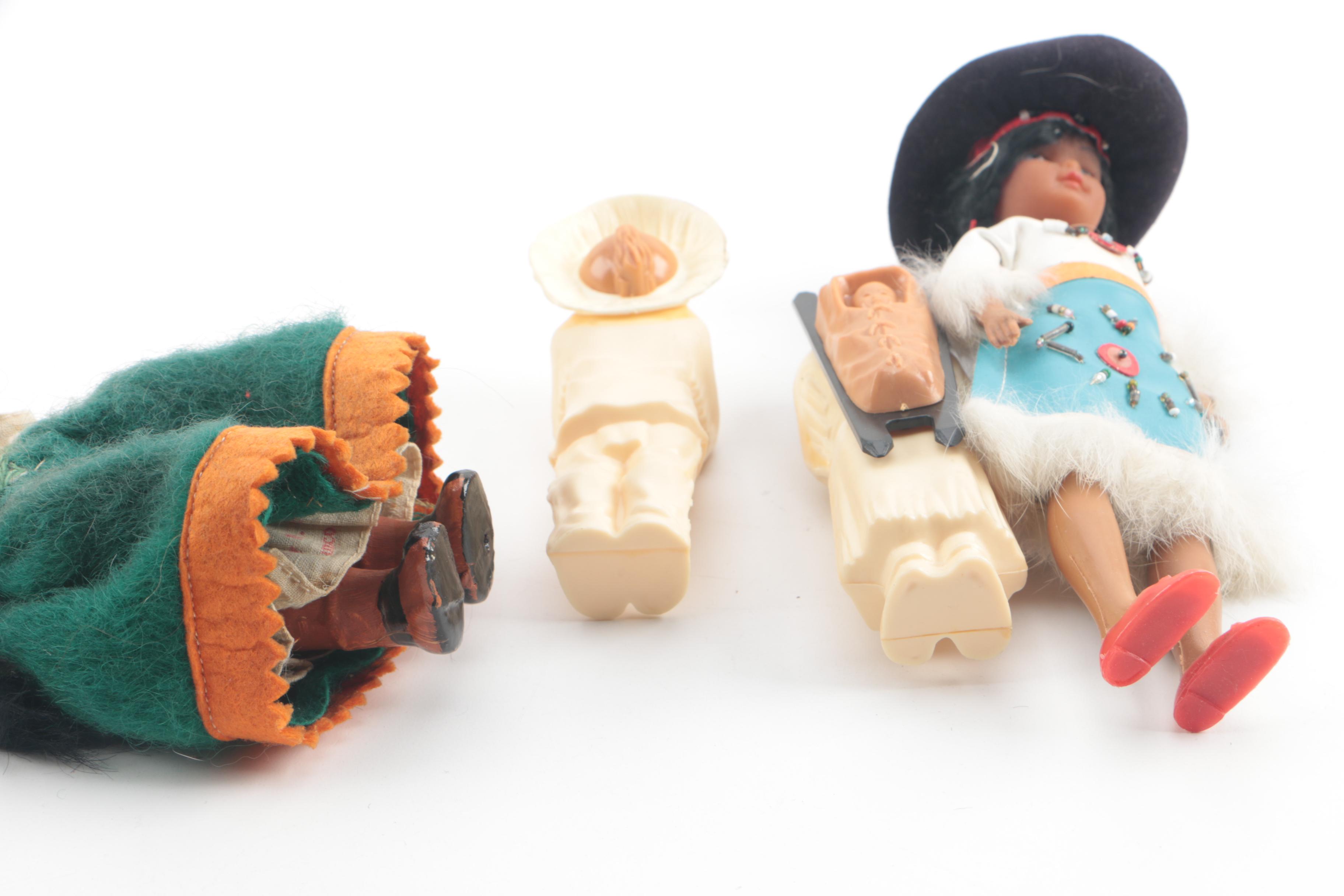 Vintage Native American Style Celluloid Dolls from the St. Labre Indian School