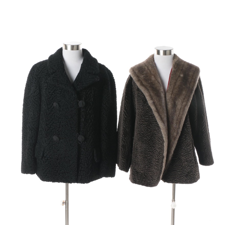 Women's Vintage Coats Including a Borré by Fairmoor Faux Fur Coat