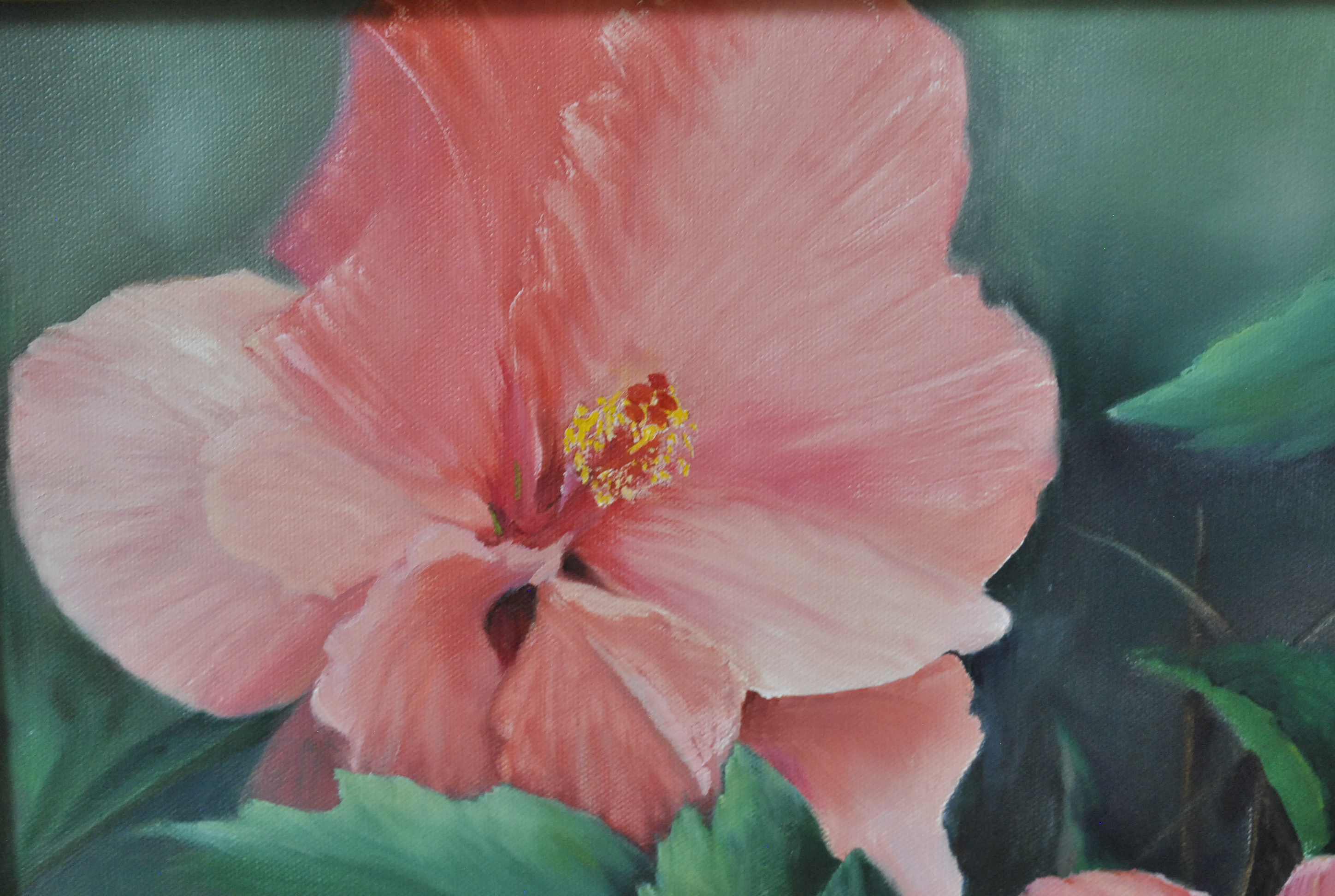 J. Burch Acrylic Painting of Flowers