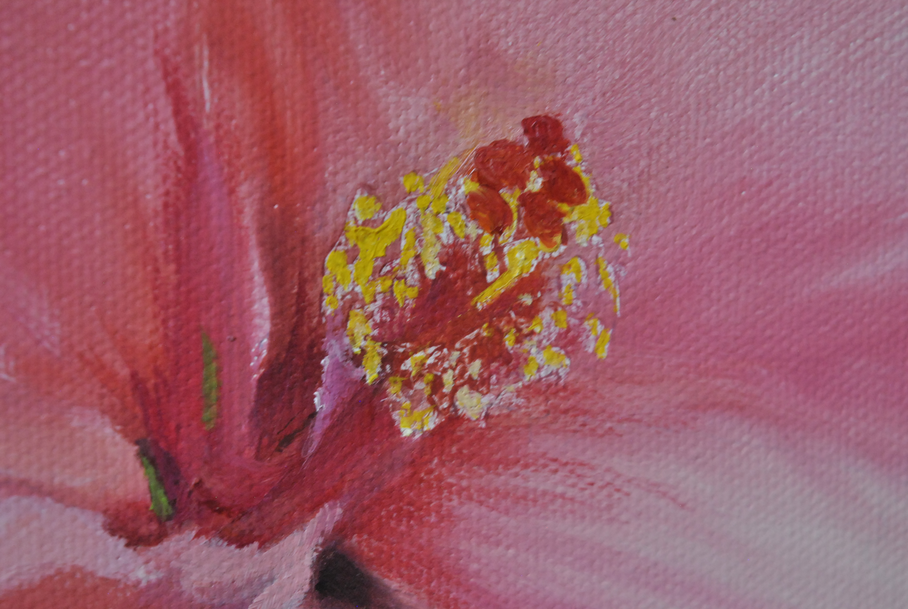 J. Burch Acrylic Painting of Flowers