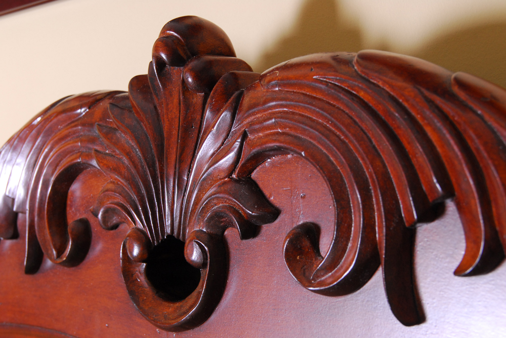 Mahogany Sleigh Bed by American Drew Bob Mackie Home