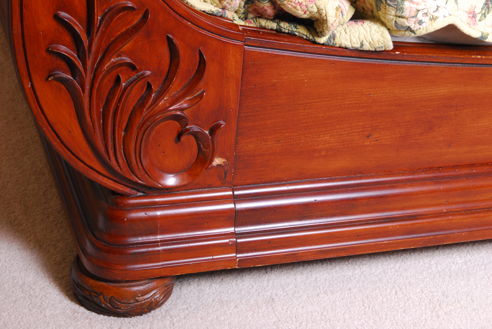 Mahogany Sleigh Bed by American Drew Bob Mackie Home