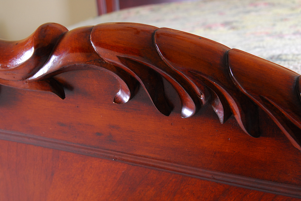 Mahogany Sleigh Bed by American Drew Bob Mackie Home