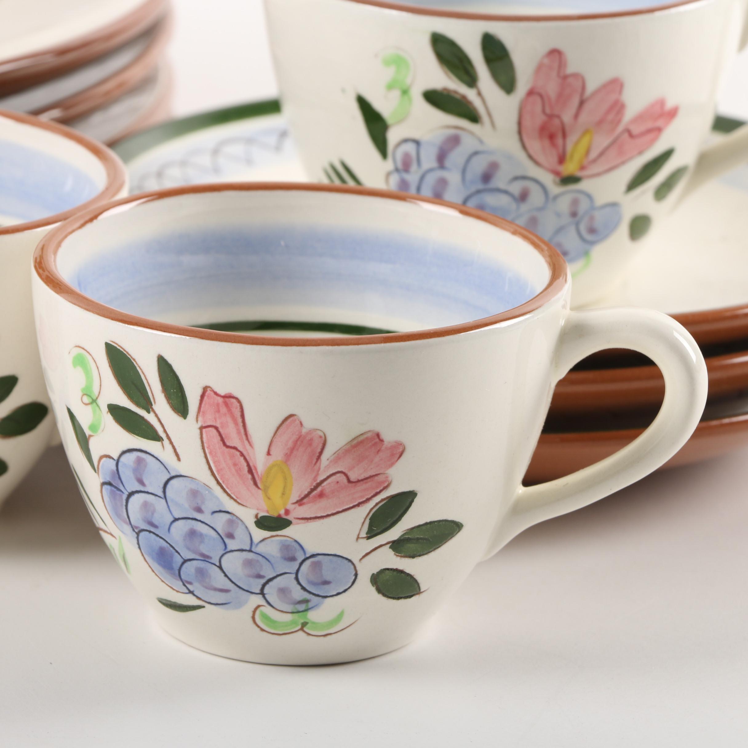 Stangl Pottery "Orchard Song" Plates and "Fruit and Flowers" Cups and Saucers