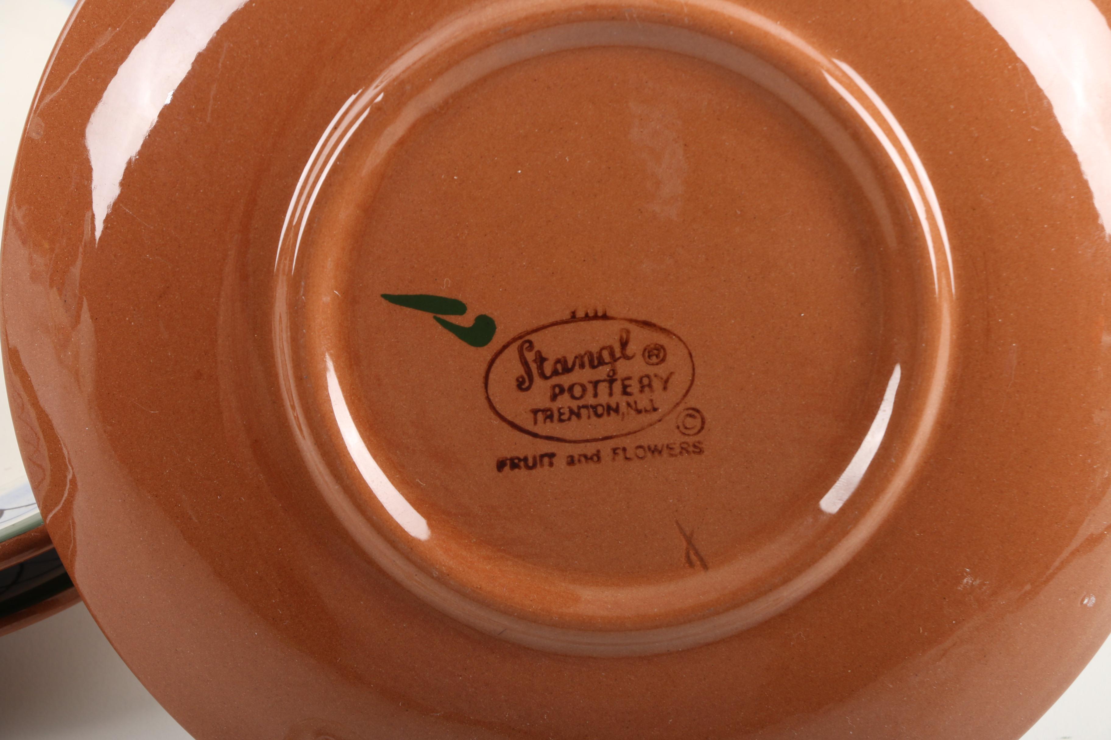 Stangl Pottery "Orchard Song" Plates and "Fruit and Flowers" Cups and Saucers