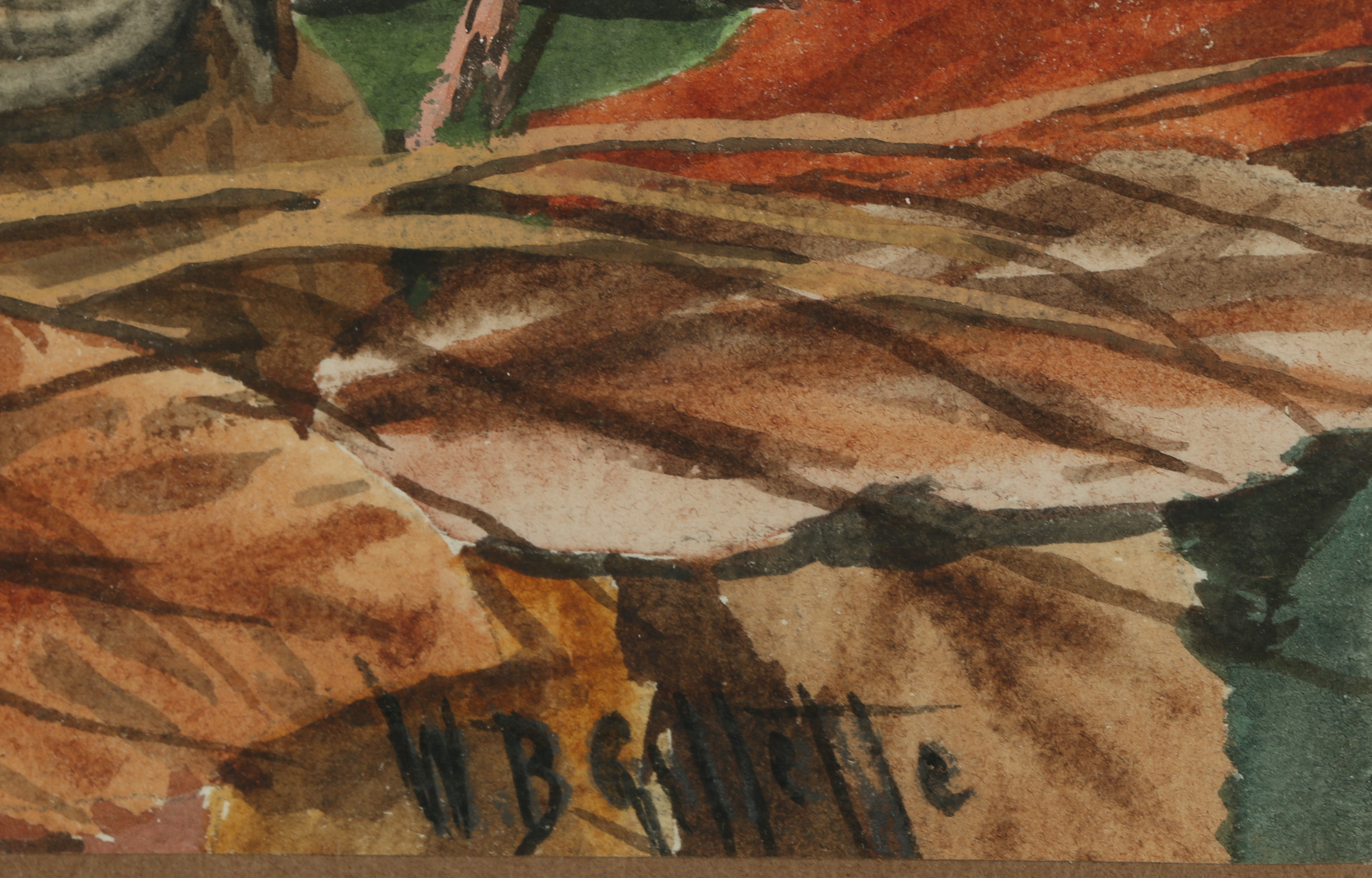 William B. Gillette Watercolor Painting