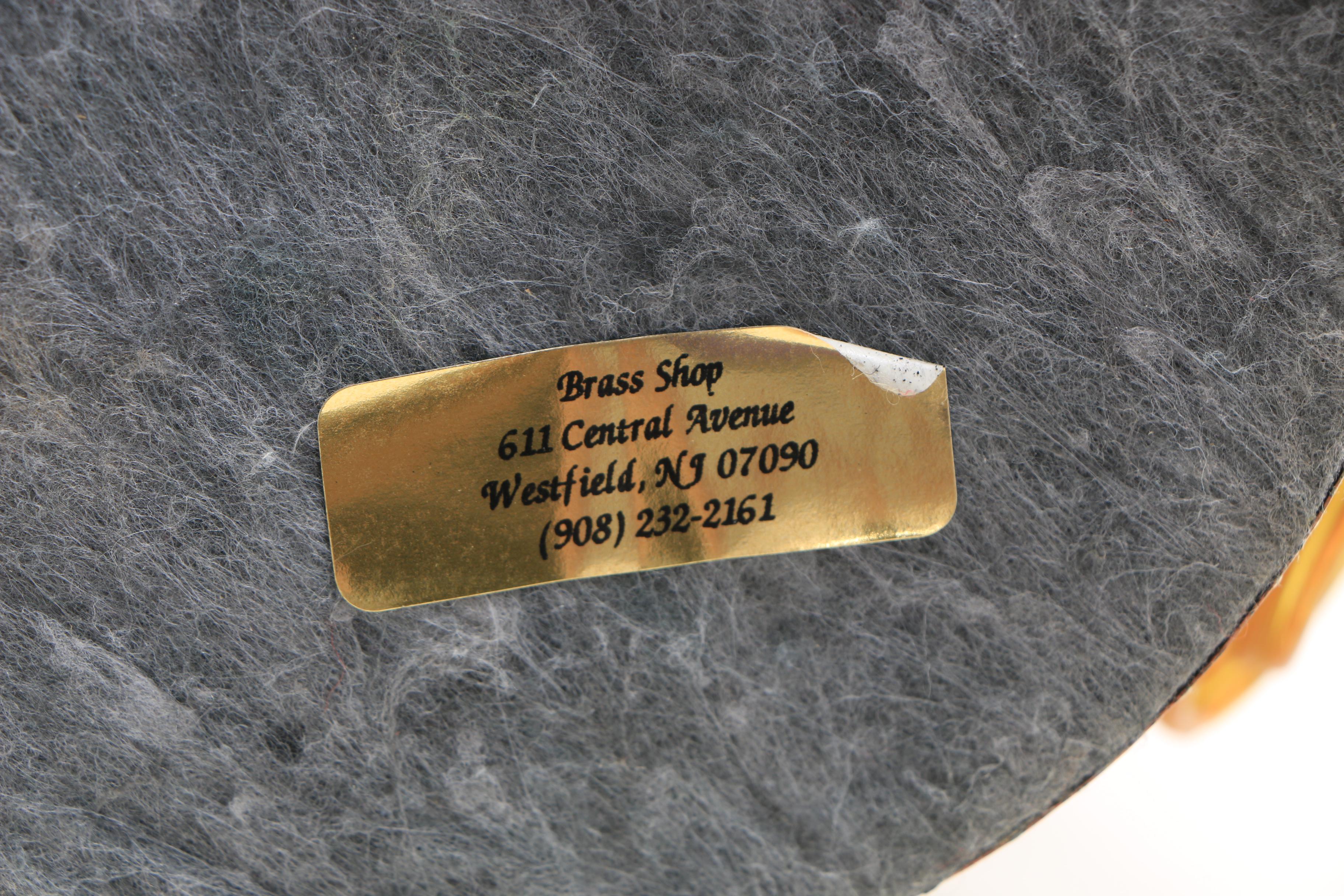 Hand Decorated Floral Ceramic Table Lamps with Brass Bases and Fringed Shades