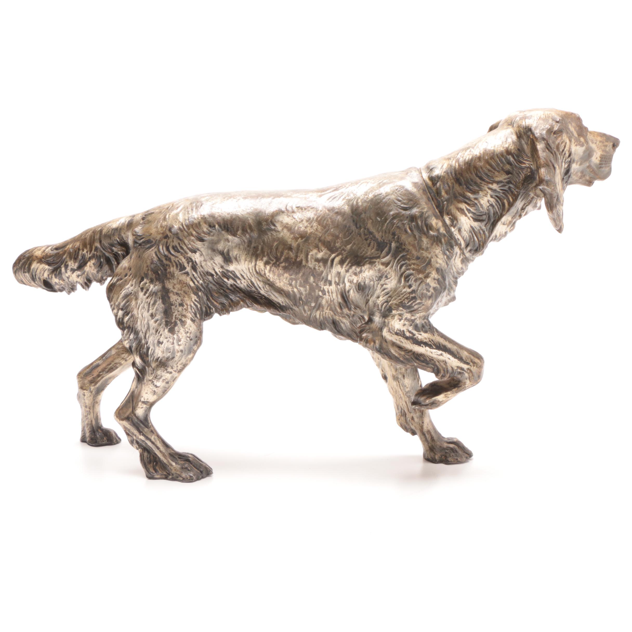 Large Metal Spaniel Dog Figurine