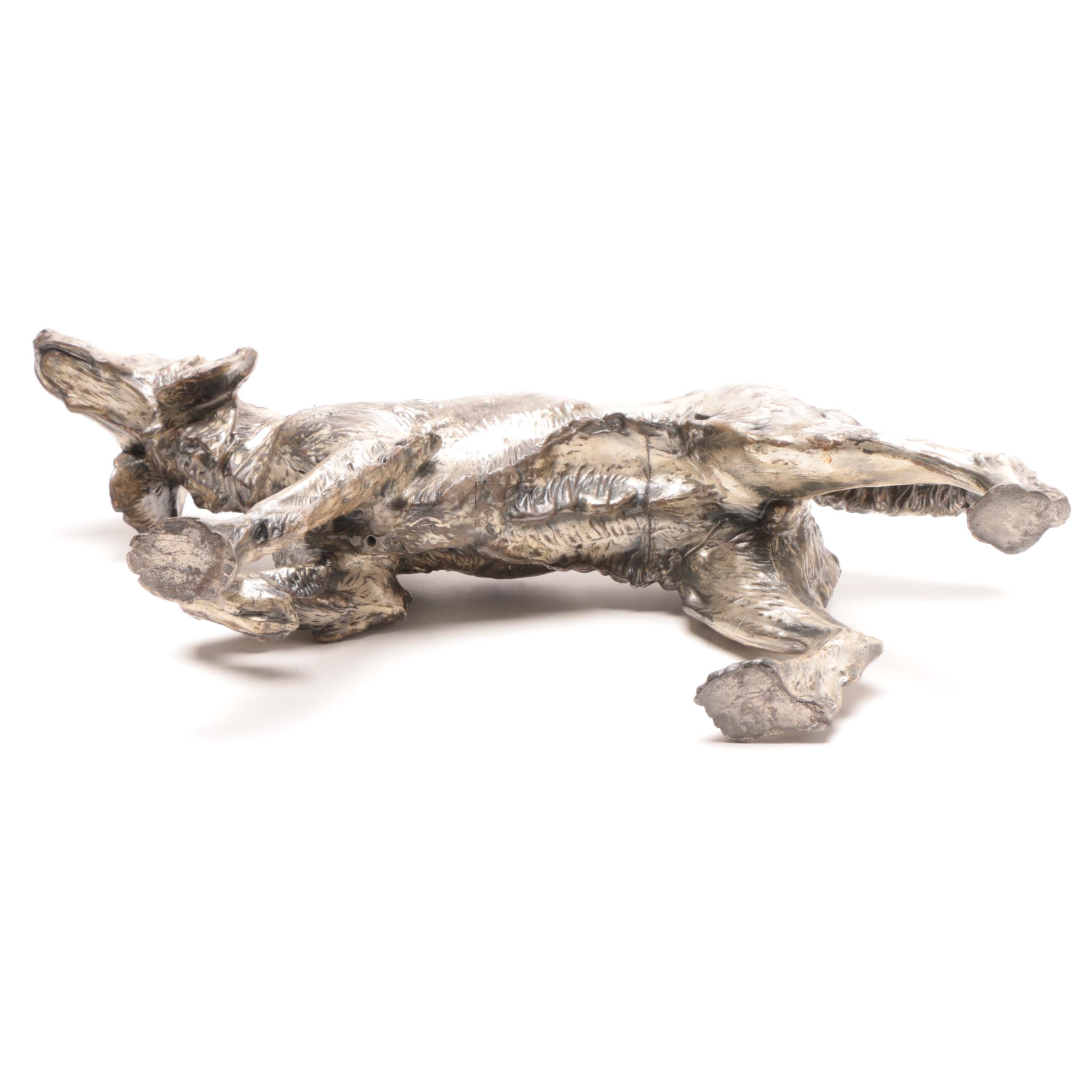 Large Metal Spaniel Dog Figurine