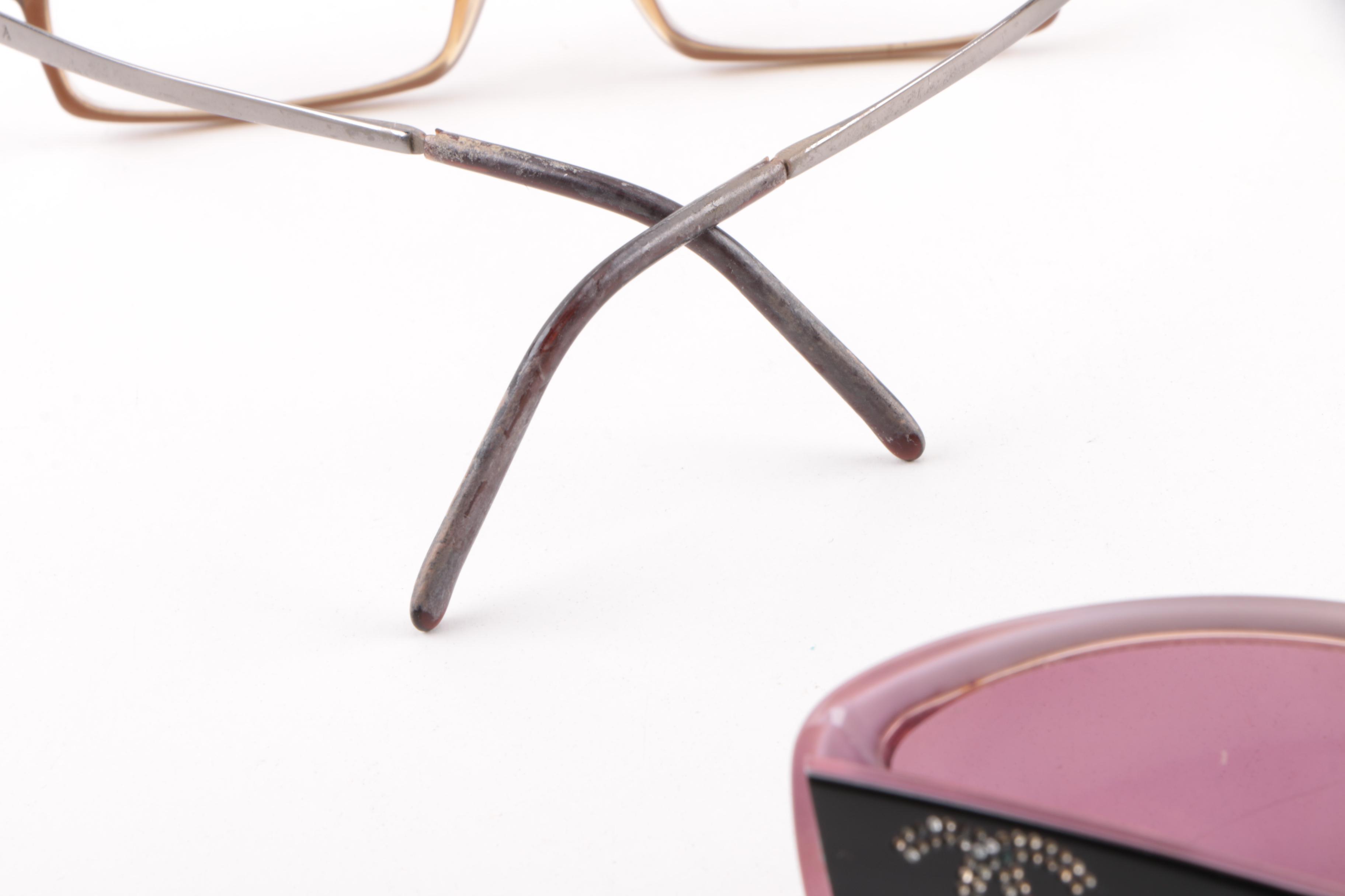 Chanel Sunglasses with Chanel and Prada Eyeglasses