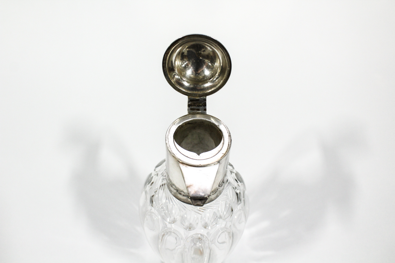 Victorian Silver Plate and Glass Claret Jug, by John Grinsell & Sons