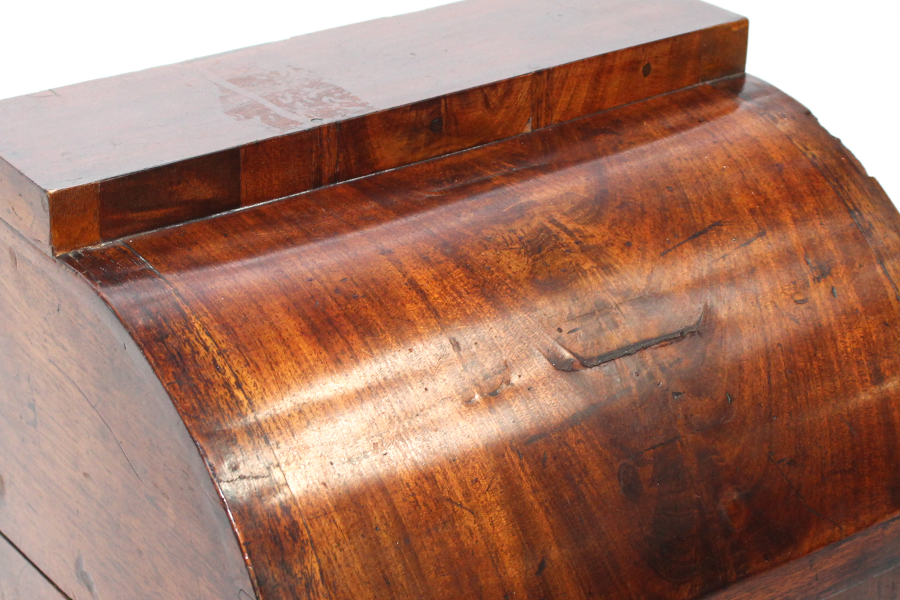 Dutch Mahogany Bureau-Form Decanter Box, Early 19th Century