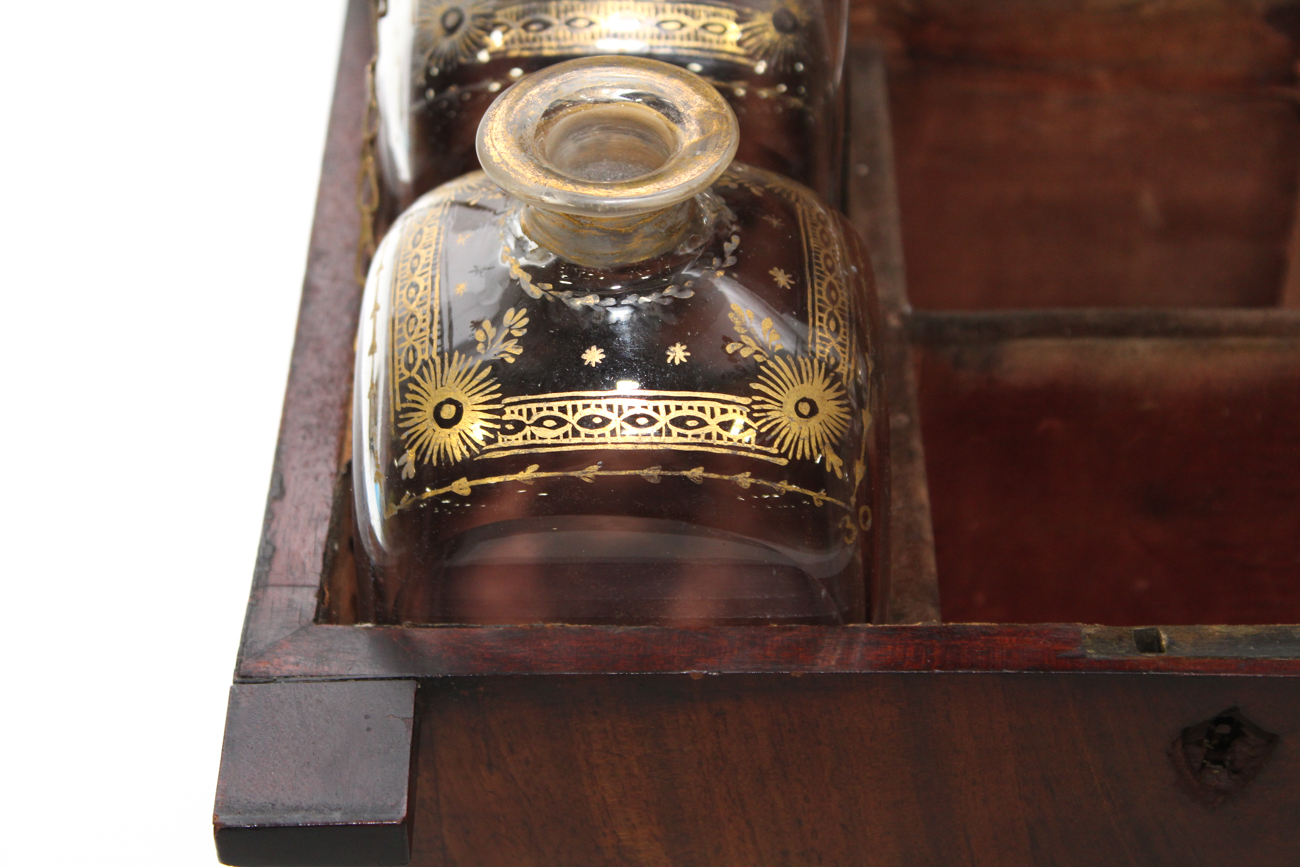 Dutch Mahogany Bureau-Form Decanter Box, Early 19th Century