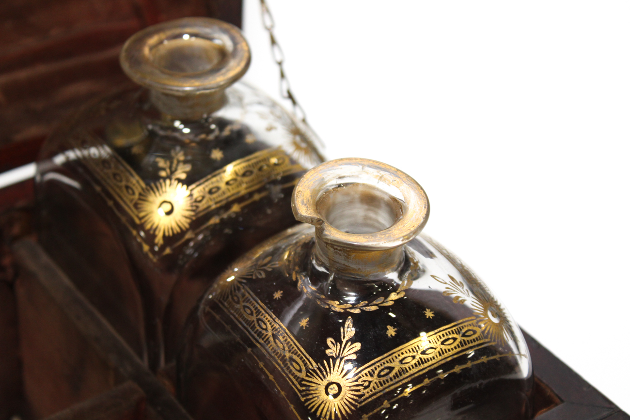 Dutch Mahogany Bureau-Form Decanter Box, Early 19th Century
