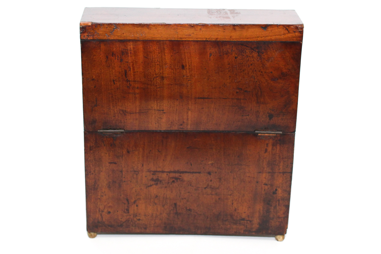 Dutch Mahogany Bureau-Form Decanter Box, Early 19th Century