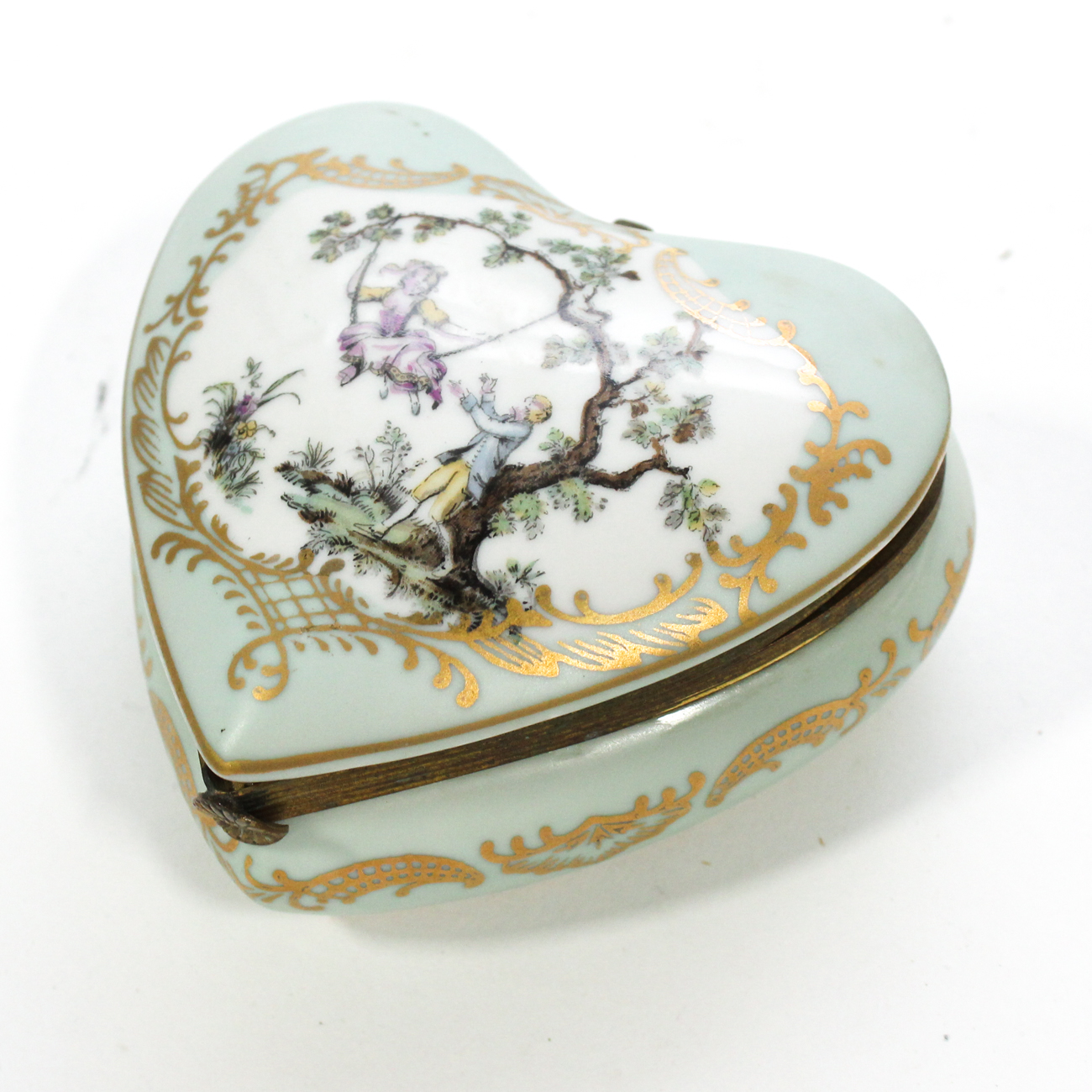 Four French and Italian Porcelain Patch Boxes, 20th Century