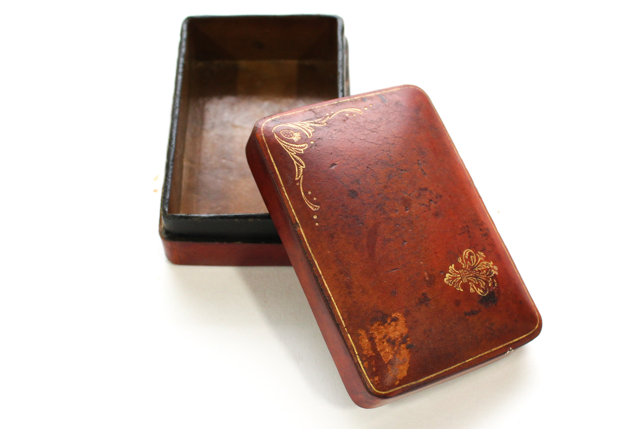 Collection of Brass and Leather Boxes, 20th Century