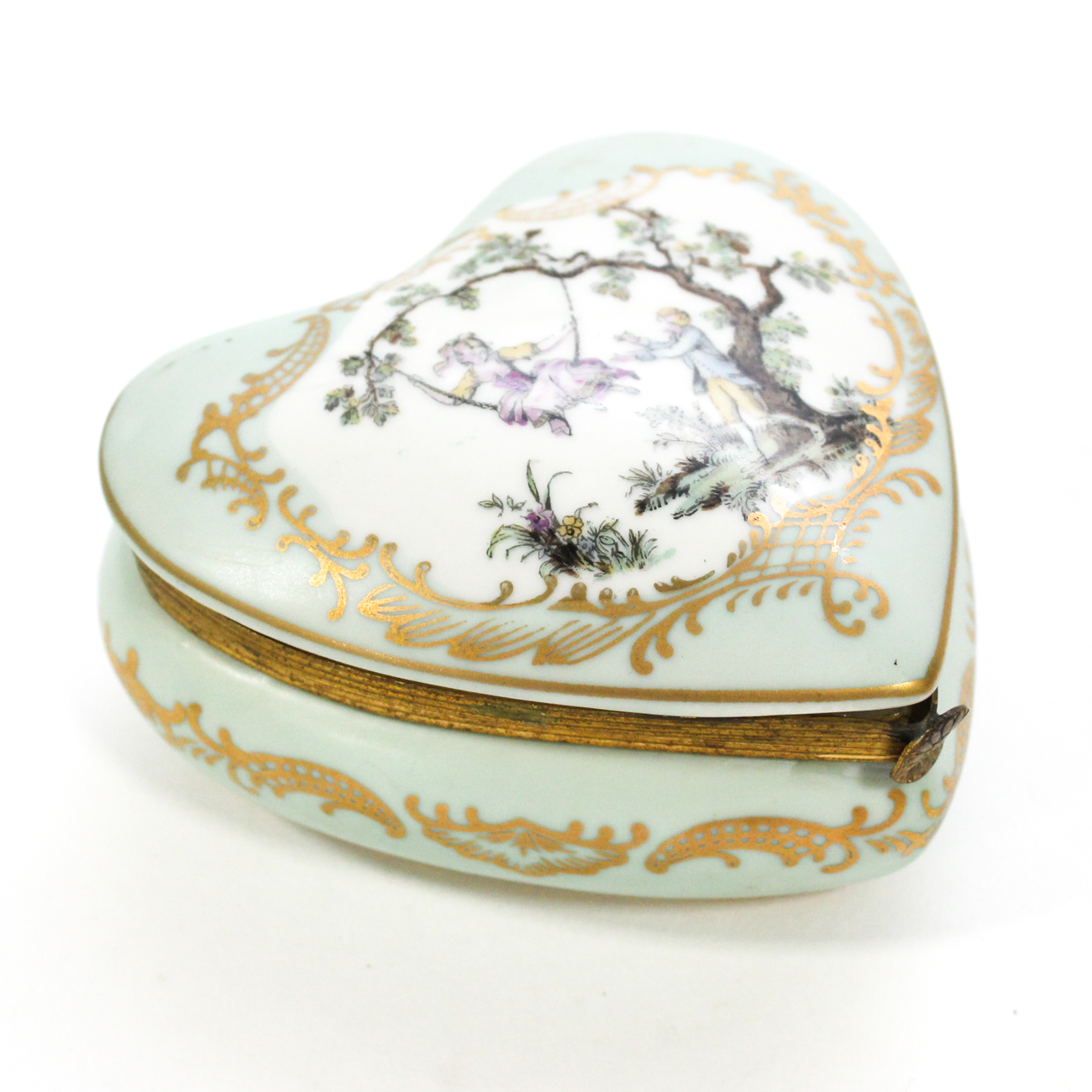 Four French and Italian Porcelain Patch Boxes, 20th Century