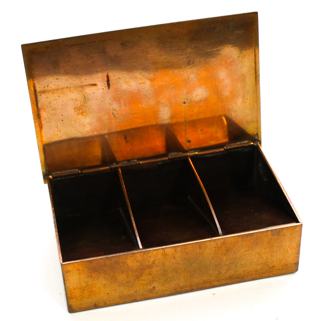 Collection of Brass and Leather Boxes, 20th Century