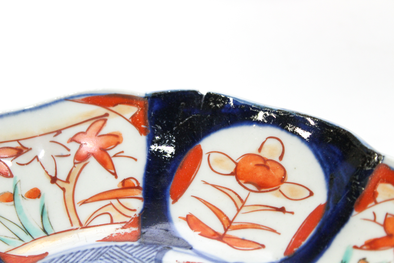 Antique Japanese Imari Bowl and Plate