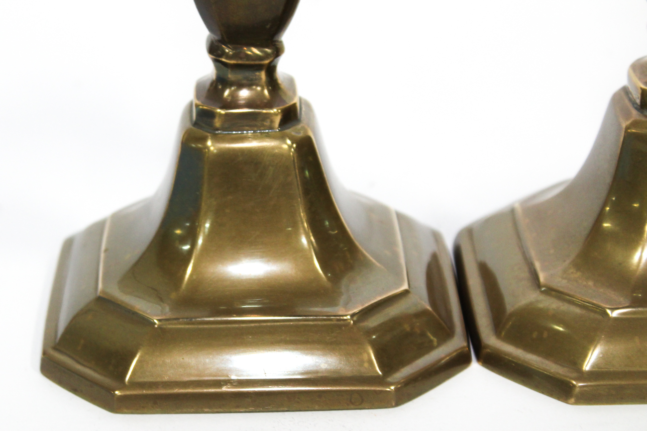Pair of Brass Candlesticks, Late 19th Century