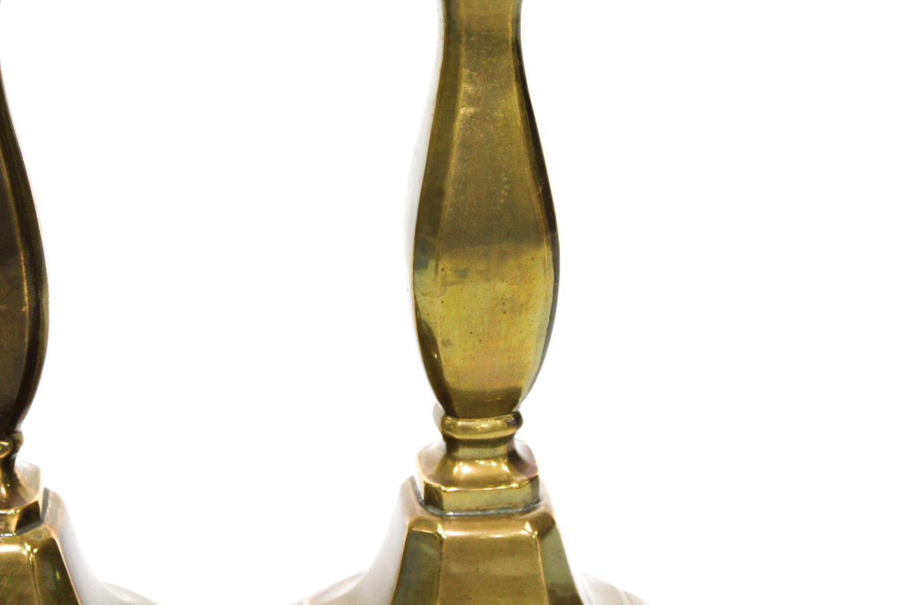 Pair of Brass Candlesticks, Late 19th Century