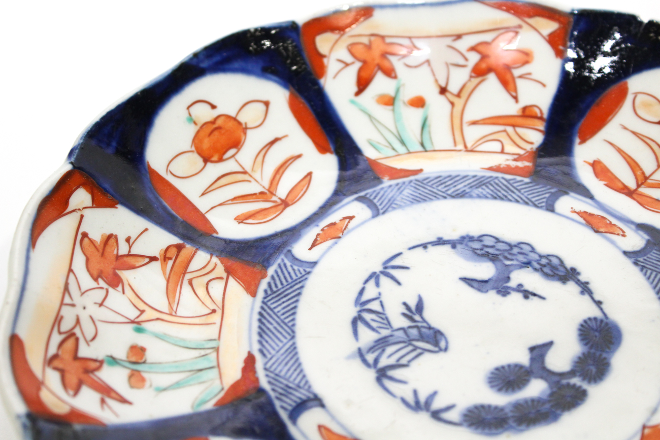 Antique Japanese Imari Bowl and Plate