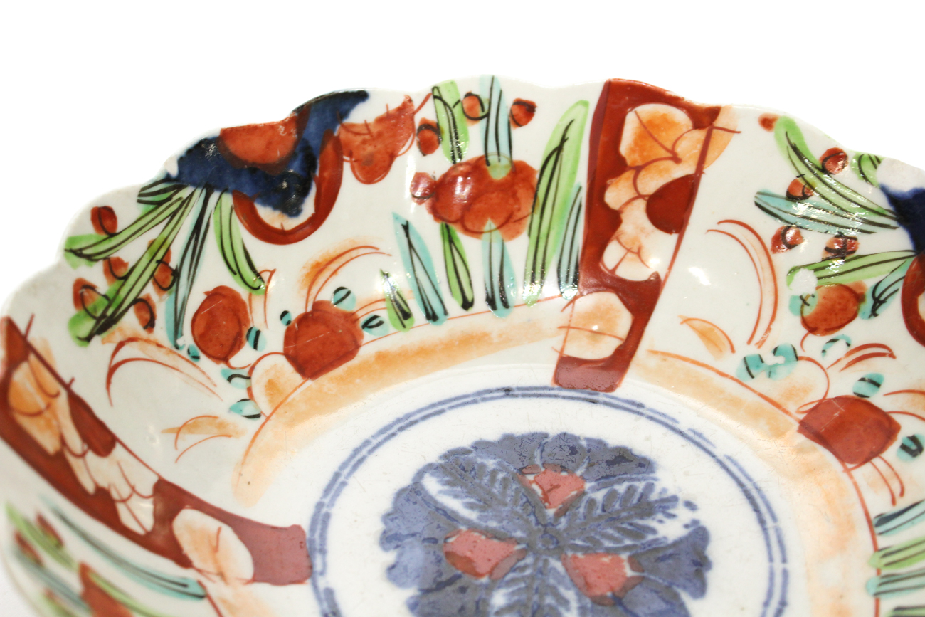 Antique Japanese Imari Bowl and Plate