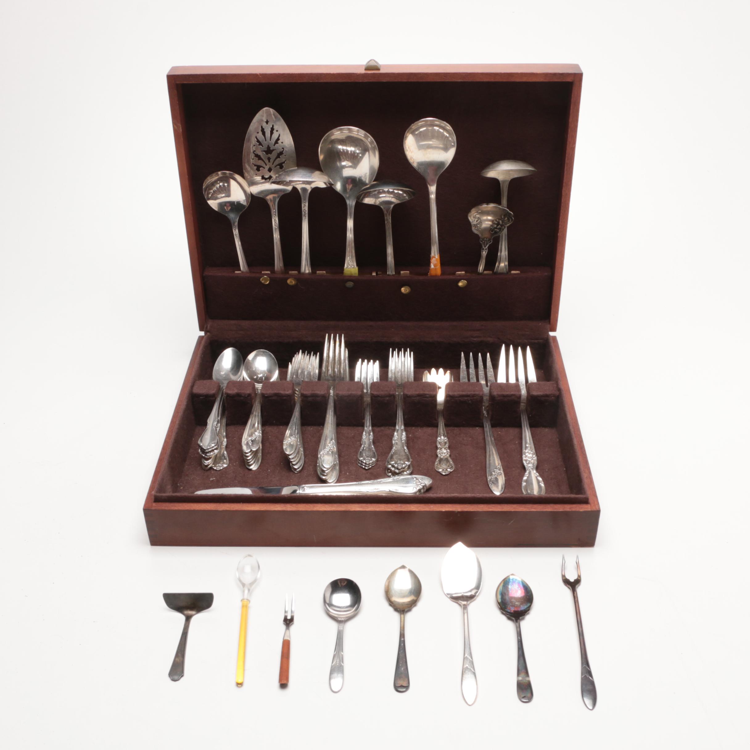 Assorted Flatware Featuring Oneida "Queen Bess II" Silver Plate