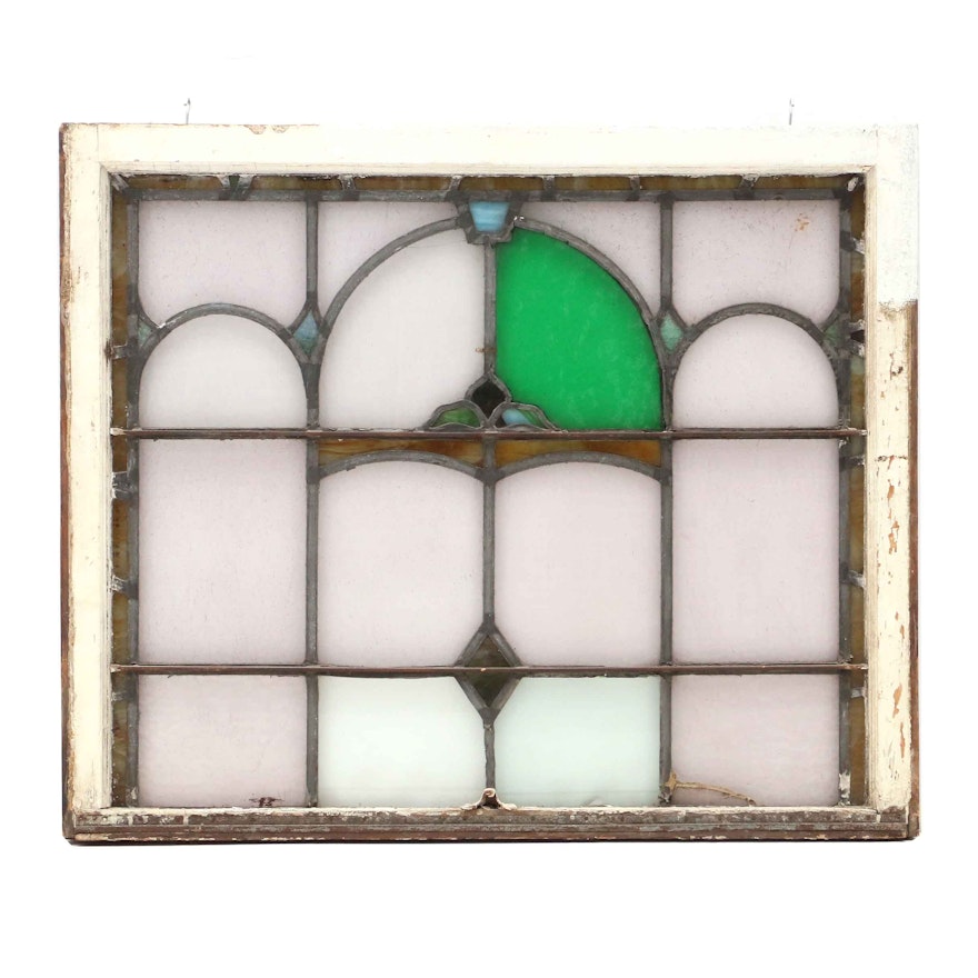 Vintage Stained Glass Window Pane