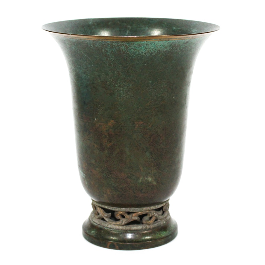 Carl Sorensen Bronze Vase, Early 20th Century