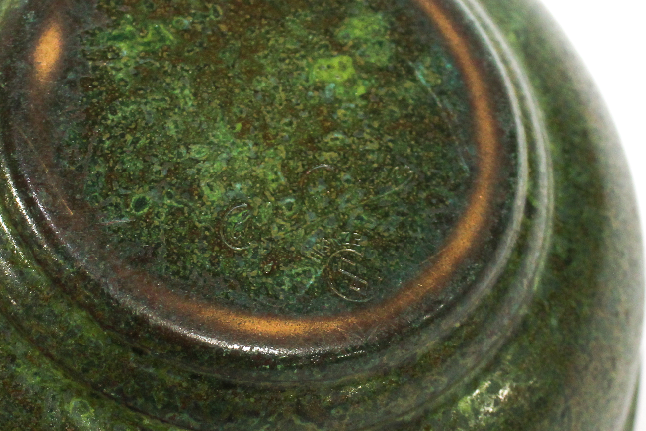 Carl Sorensen Bronze Covered Bowl, Early 20th Century