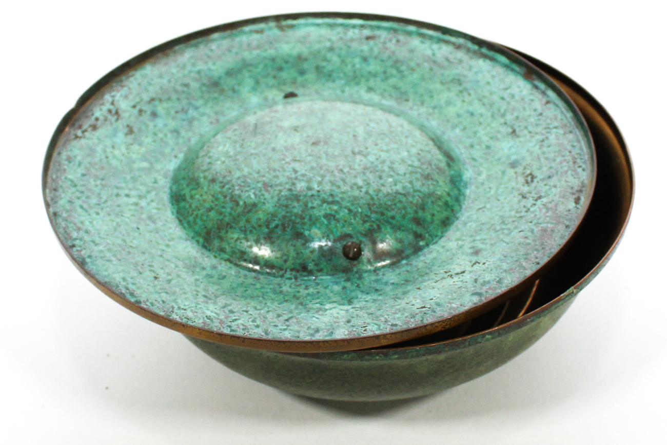 Carl Sorensen Bronze Covered Bowl, Early 20th Century