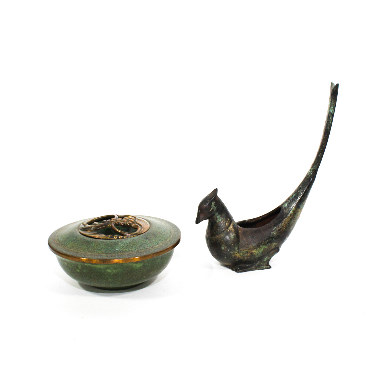 Carl Sorensen Bronze Covered Bowl, Early 20th Century