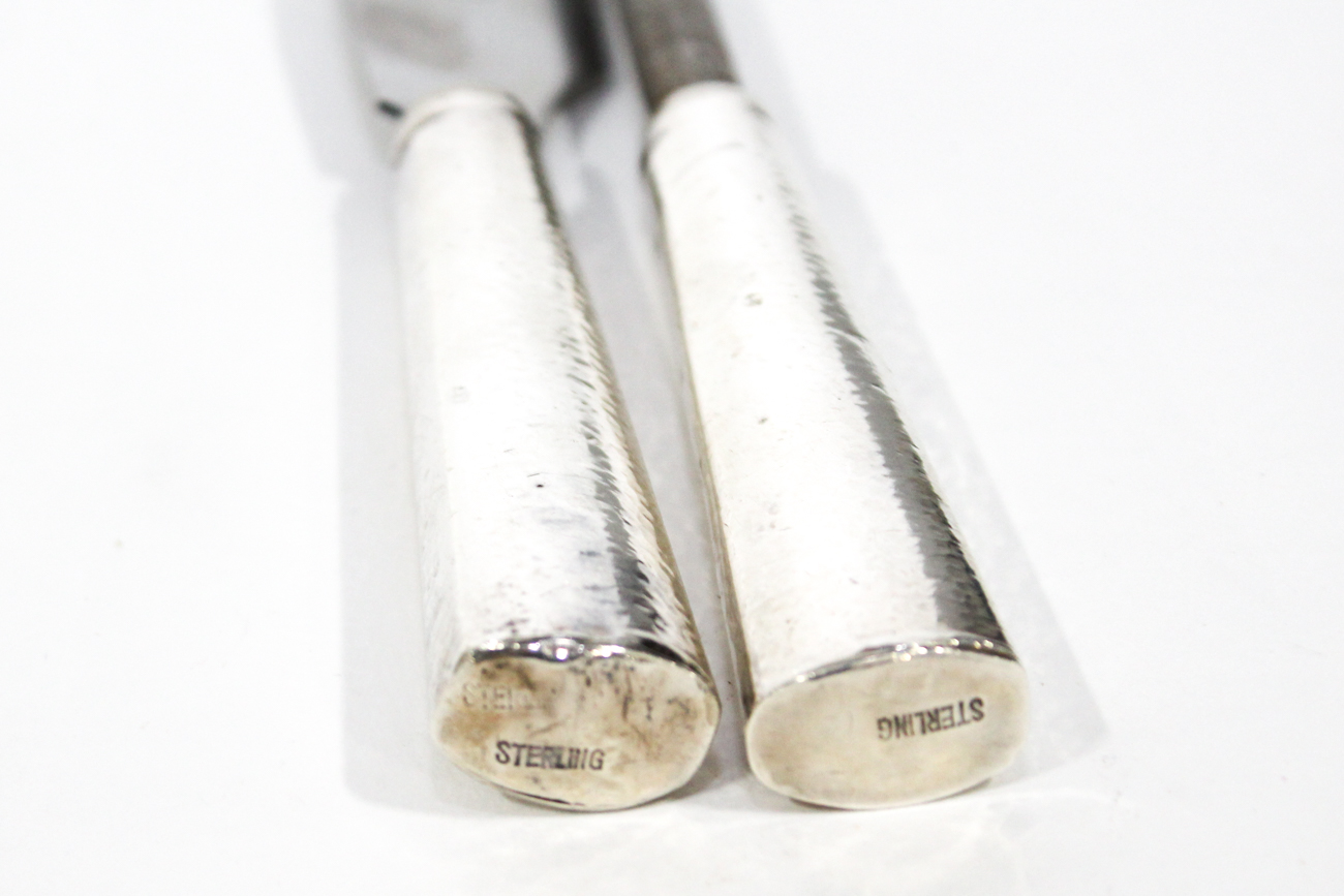 Three Piece Sterling Silver Carving Set