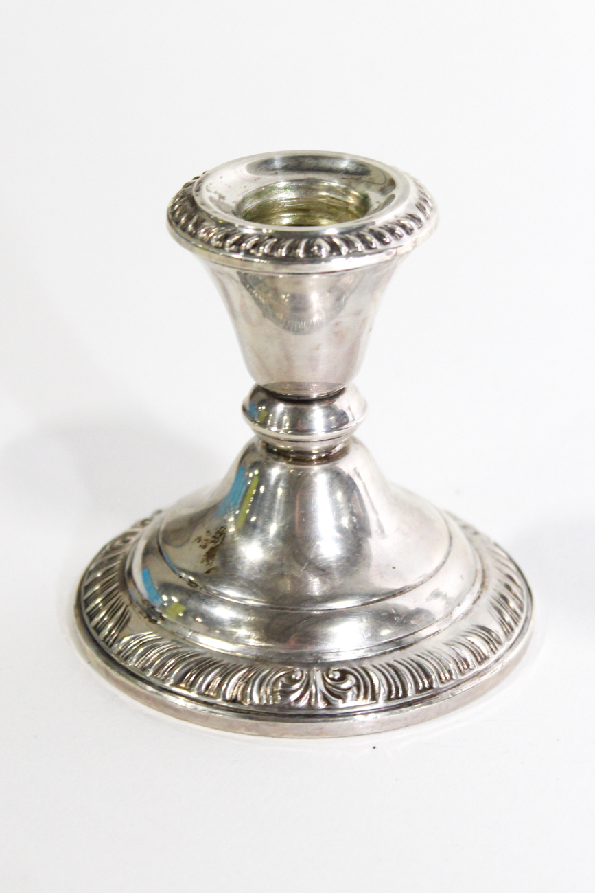 Pair of Weighted Sterling Silver Candlesticks by Frank M. Whiting