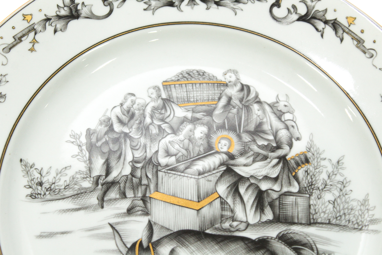 Pair of Mottahedeh Limited Edition Plates, "The Adoration of the Shepherd"