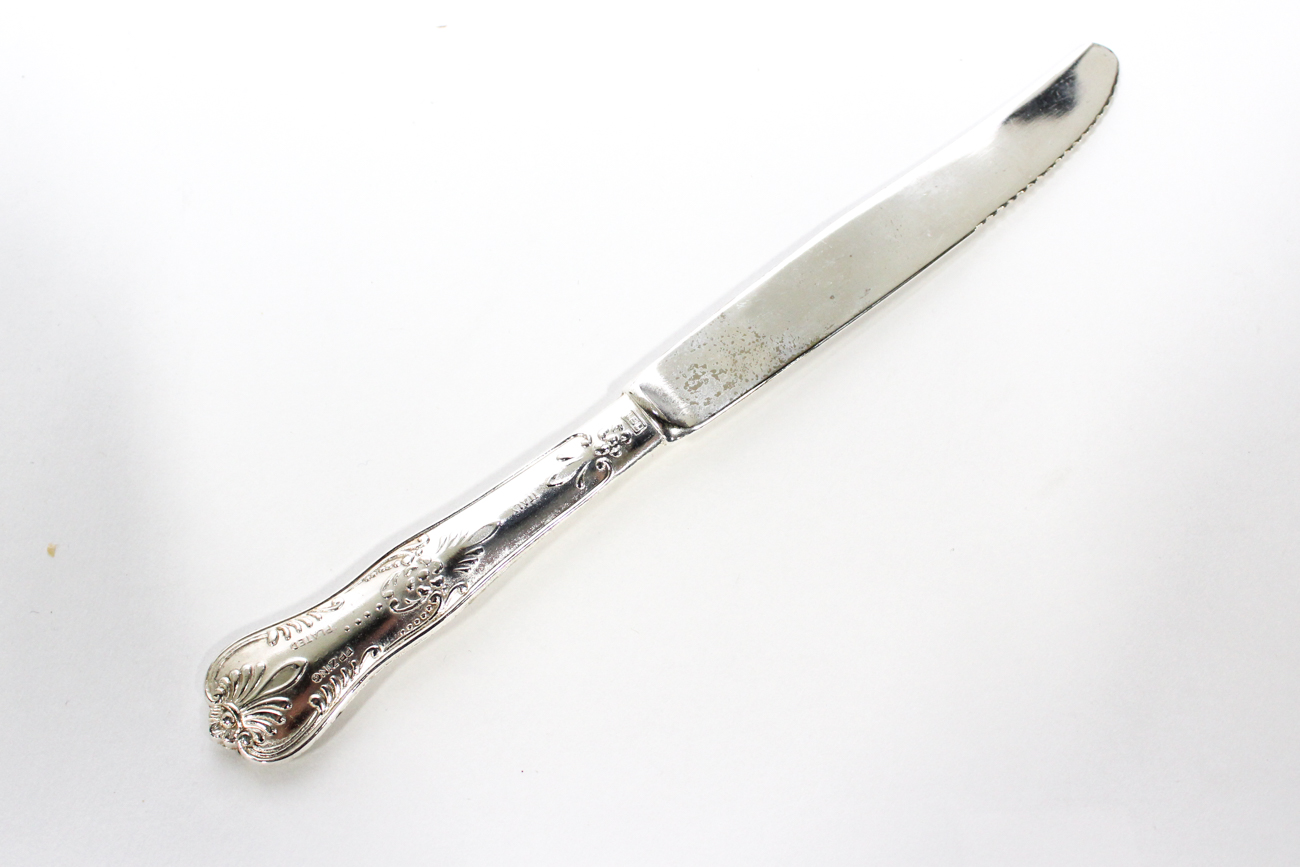 Italian Silver Plate Queen's Pattern Flatware, 20th Century